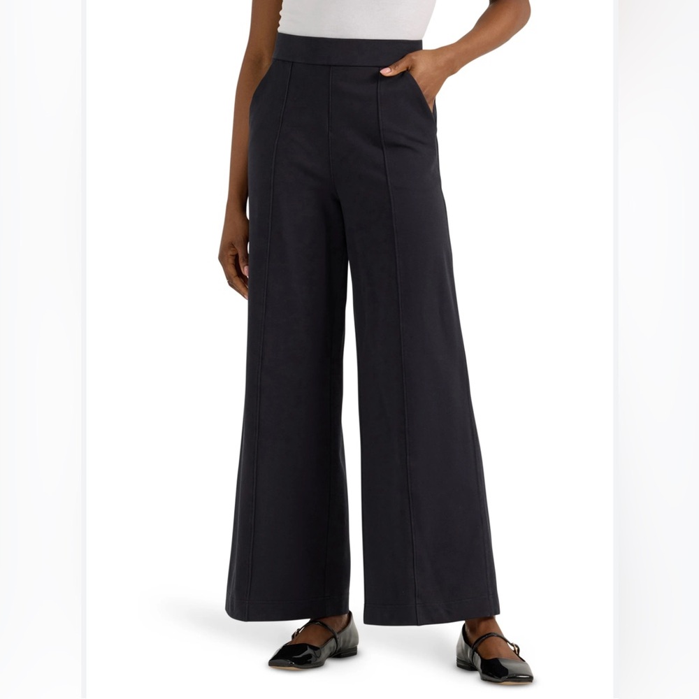 Lee Women's Lee Layers wide leg High Rise Pull On Pant Sz 18 medium black